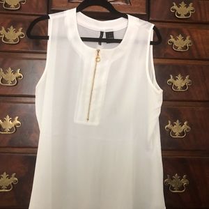 New Directions White Ladies Sleeve Top Size Large